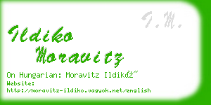 ildiko moravitz business card